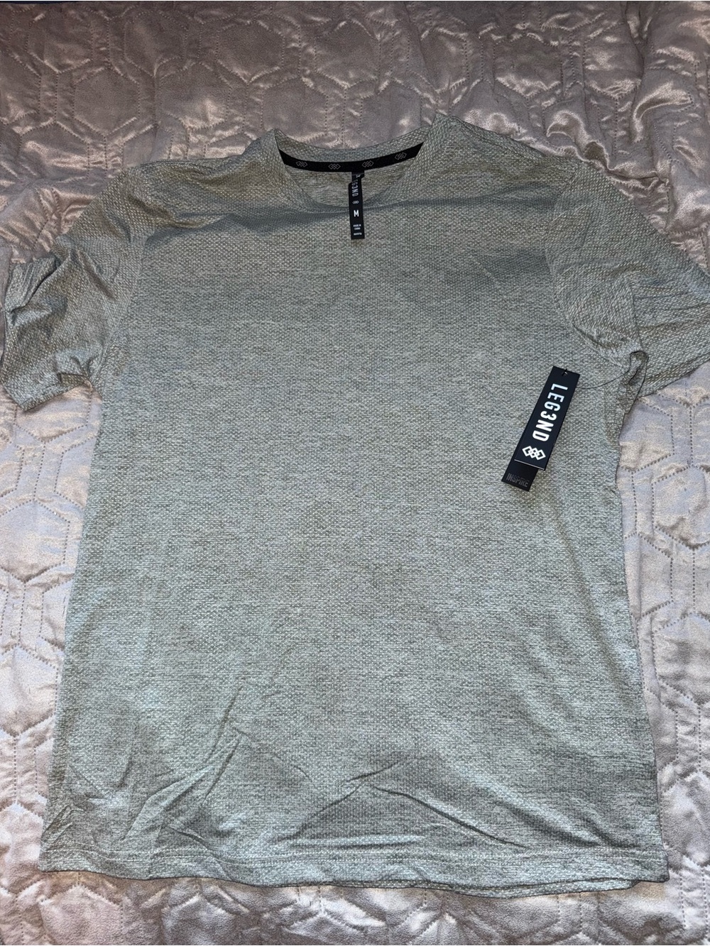 Leg3nd Heather Gray Short Sleeve Crew Neck Tee